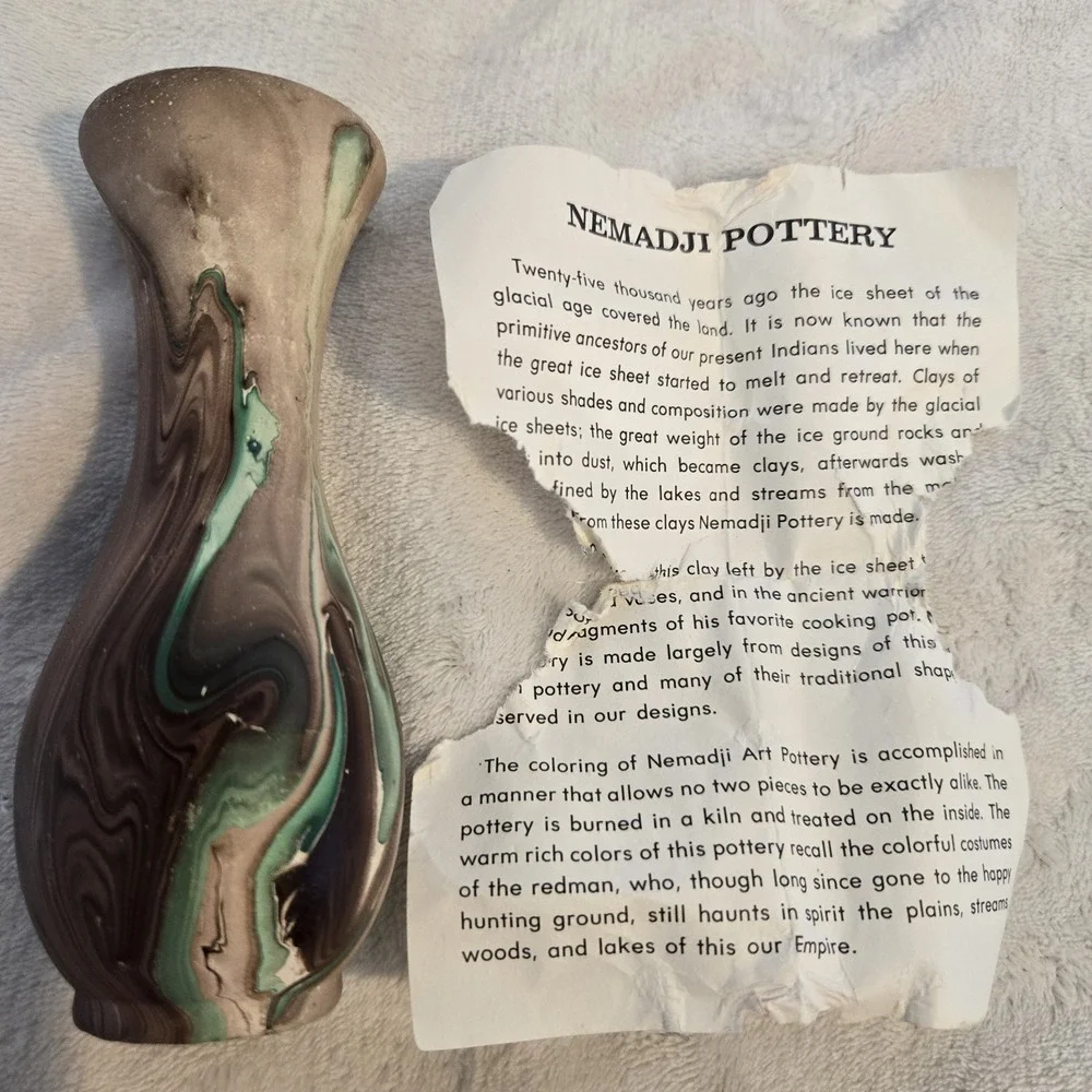Nemadji Pottery Bud Vase 4.5